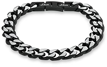 s.Oliver Herren Armkette, Edelstahl IP schwarz