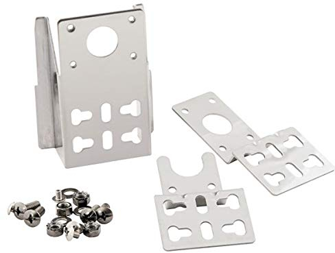 BBQ-Toro Universal Edelstahl Halter Set für Grillspieß Motor | Grillmotor Halterung für Drehspieß, Schweinegrill, Rotisserie | Grillzubehör für Gasgrill, Motorhalterung