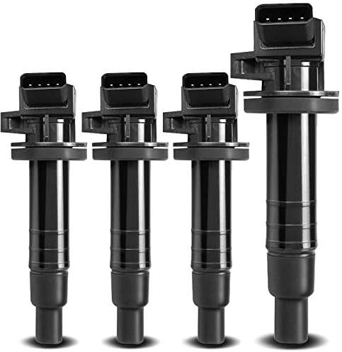 Frankberg 4x Zündspule Zündmodul Kompatibel mit C1 1.0L 2005-2014 C1 II Cuore Sirion 107 108 Justy IV A.u.r.i.s Avensis Aygo Celica Corolla MR2 III Yaris Benzin Replace# 90919-02239