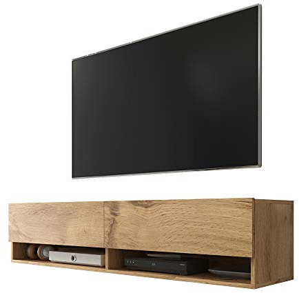 Selsey Wander – TV-Lowboard/TV-Schrank Wotan Eiche Holzoptik hängend 140cm