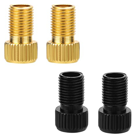 Qkurt Presta to Schrader Bike Valve Adapter, Aluminum Alloy Adapter Converter Bicycle Valve