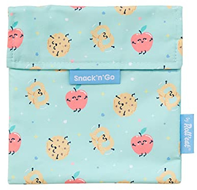 Roll'eat ® | Mr. Wonderful | Reusable Snack Bag | Kids Snacks Container | Eco Friendly Food Bag | Snack Holder - Snack'n'Go Mr Wonderful (Apple)