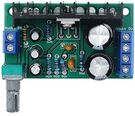 Power Amplifier Board, TDA2050 1 Channel Amplification Module 12V-24V Digital Booster Amplifier Board Module with Potentiometer for Audio Equipment, Car Vehicle Computer Speaker DIY