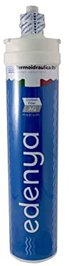 Filtro Edenya carbone attivo AG 0,5 micron antibatterico - Medium - Made in Italy - compatibile con filtro Everpure 4C2 (ex 4DC) - attacco universale