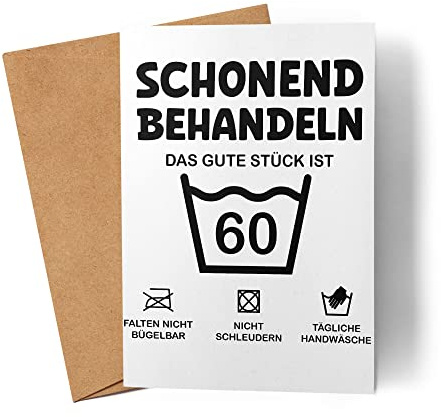 Kartentraumland Schonend Behandeln Das Gute Stück ist 60 Karte Geburtstag Runder Geburtstag Geburtstagskarte
