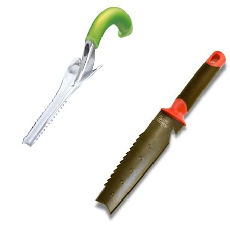 Venteo - Désherbeur ergonomique + Couteau de sol à main - outils de qualité supérieure - Creuser/désherber