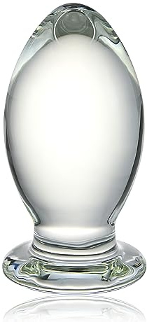 Dildo de Vidrio y Plug Anal de Cristal – Juguete Sexual para Principiantes, Ideal para Estimulación del Punto G y Satisfacción (5.7x11.5 cm)