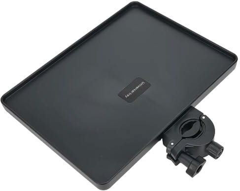 Ronyme Soporte de micrófono, bandeja con abrazadera en estante, soporte de música ajustable, accesorios, trípode de transmisión, bandeja de soporte para, grande