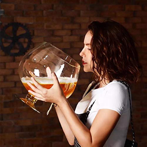 NEWNAN Bicchiere da vino rosso gigante, bicchiere da birra oversize, bicchiere da vino extra large per feste, bicchiere da vino di grande capacità (dimensioni: 6000ML)