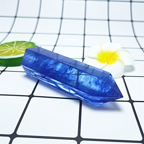 BIANMTSW 3 pc Quartz Point Bleu éperlan Cristal Fusion Pierre Tour Verre Points spécimen adapté à la Maison Collections de la Maison