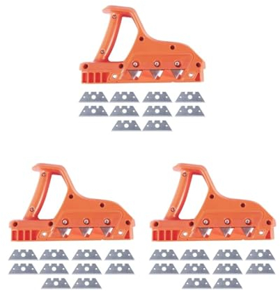 Lot de 3 raboteuses à triple lame, outil de coupe manuelle pour tableau mural, râpe, tondeuse à 45 degrés, orange