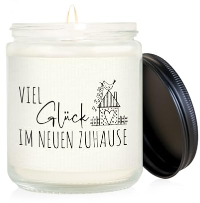 Einzugsgeschenke - Duftkerze, Einzugsgeschenke Haus Wohnung | Geschenk zum Einzug, Viel Glück im Neuen Zuhause, Richtfest Hauseinweihung, Neues Haus Wohnung
