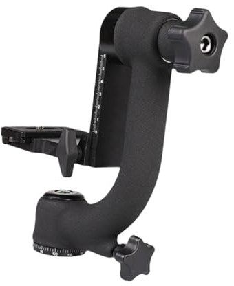 Dickly Testa per treppiede con Giunto cardanico per Fotocamera DSLR Panoramica a 360 Gradi Robusta Scala calibrata Accessorio con manopola di bloccaggio
