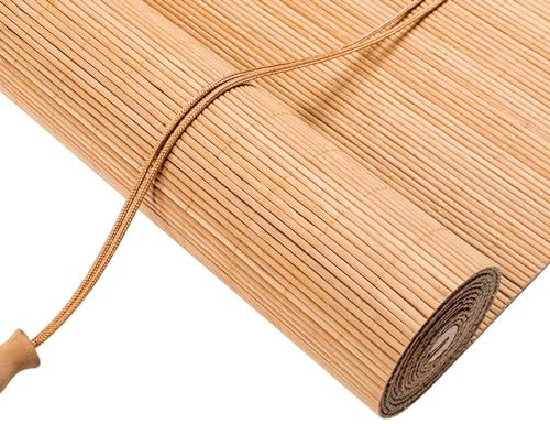 Outdoor Bambusrollo Raffrollo Sichtschutz Sonnenschutz Bambus Rollos 60 80 90 100 110 120 130 140 150 160cm Breite Natürliche Rollo Bambus Für Fenster Bambus Jalousien Lichtfilterung Wetterfest