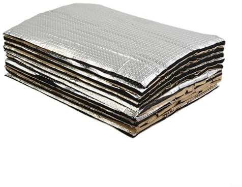 EpheyFIF 10 fogli di tappetino fonoassorbente per auto, in butile, isolamento acustico e antivibrazioni, per roulotte, camper, furgoni