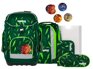 ergobag Schulranzen-Set Maxi Set Bärtastisch - Grün