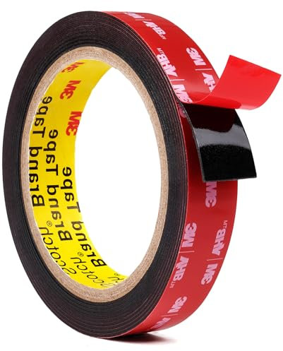 Fanree Nastro Adesivo Doppio Pesante, 3.1m x 2cm Adesivo Industriale Permanente per Auto, Metallo e Plastica - Sostituisce Viti e Saldature, Impermeabile e Resistente a Temperature Elevate