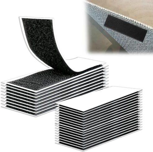 teasteam 24 adesivi antiscivolo per tappeti per moquette, per tappeti e moquette, per tutti i tipi di tappeti, adatti per marmo, pavimenti in legno e altro (3 x 10 cm)