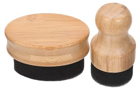 Angoily 2pcs Wax Applicator Stick Cutting Oil for Mineral Oil Boards Bamboo Kitchenware Maintenance Tool