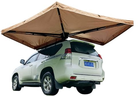 Vehicle Awning 2m, 9.8' Height Retractable Co pilot's Side Awning, UV50+ 270 Awning, Overland awning for Truck, SUV, Van, Jeep, Campers(Khaki)
