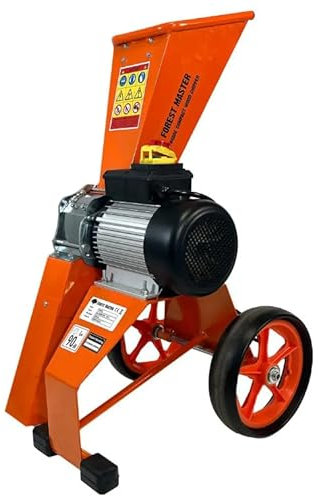 FM4DDE-MUL trituratore elettrico 4PS compatto da giardino, trituratore e trituratore – rami tritati fino a 50 mm – espulsione regolabile – design brevettato leggero (solo pacciamatura)