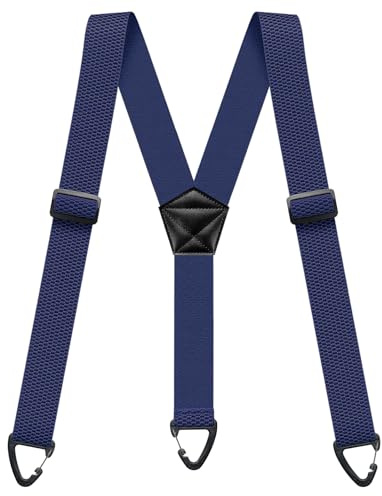 Braces for Men Trousers 4cm Wide Suspenders 3 Snap Loop Suspenders | Hidden Braces Under Clothes for Work Trousers Party Sports Jeans Daily Wear outdoor tasks Ski pants Festival dressing