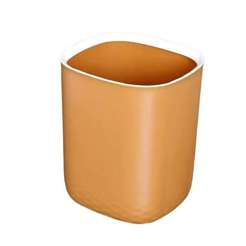 VEXDOSLE Poubelle Intérieure Poubelle Domestique Grande capacité, Salle de Bain, Bureau, Salon, Corbeille à Papier, Cuisine, Poubelle de Stockage des déchets Poubelle intérieure(Orange,L)