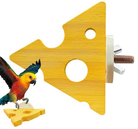 Papegoj Perch Ställ | Naturträ I Ostform | Undulatburspinnar,För Undulat Parakit Cockatiel Conure Inomhus Utomhus Trädgård