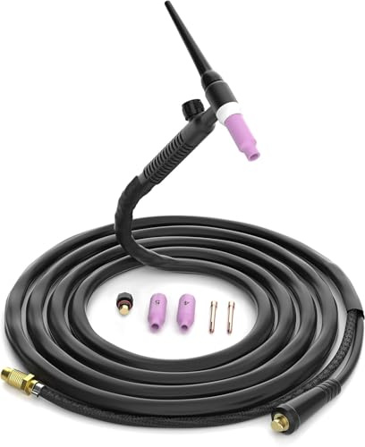 H HZXVOGEN WP17V TIG Welding Torch 4M – Air-Cooled SR-17V TIG Torch, 140A–150A, with Quick Connector for Lift TIG/Lift ARC Welders, Compatible with HVM200/HVM140/MIG250DP