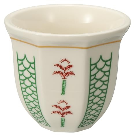 QUARKZMAN Taza De Café Árabe 8.5 oz Tazas De Cerámica Para Té resso Café Para Latte Cappuccino Leche Regalo Para Oficina Hogar Fiesta (Blanco/Verde Estilo F)