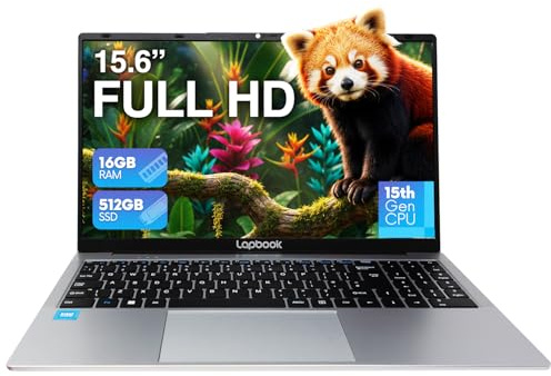 15.6 Full HD Windows 11 Laptop (May 2026 Release) - 15th Gen CPU, 16GB RAM 512GB M.2 SSD, Windows 11 Home, Dual-Band WiFi, Integrated Webcam - S15 N6 Quad-Core, 15 Inch Lightweight Laptop