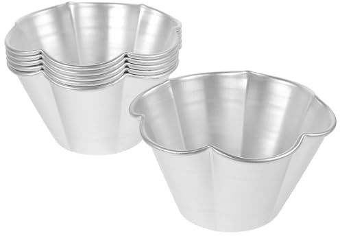 FELTECHELECTR Set 6 Pezzi Formine per Dolci in Lega di Alluminio Resistente Distribuzione Uniforme del Calore, per Mini Torte e Budini in Cucina