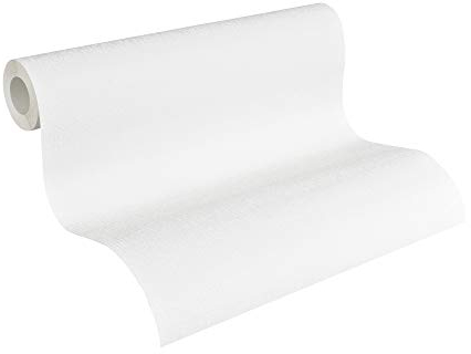 A.S. Création Paintable Non-Woven Wallpaper 10.05 x 0.53 m Made in Germany 251213 2512 White – 13