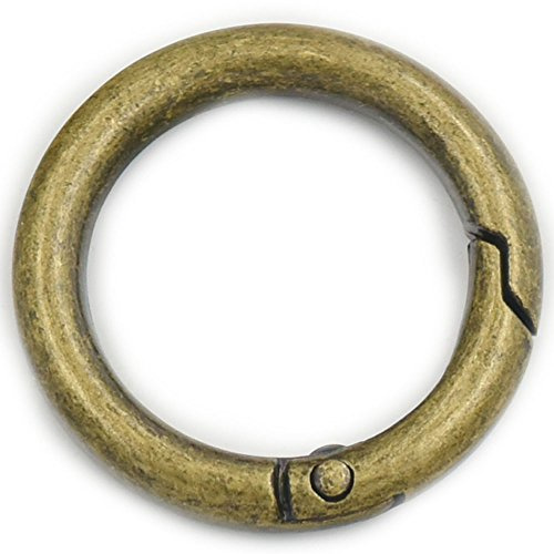 10 PCS 38 MM Trigger Spring Gate Schnalle Snap Clip Schlüsselanhänger offener O Ring Gurtband Träger Tasche, metall, bronze, 38mm