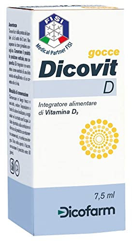 Dicofarm Dicovit D Gocce 7,5 Millilitri | Integratore Alimentare Di Vitamina D | Con 400 UI Di Vitamina D₃ In 5 Gocce | Confezione: Flacone Da 7,5 Millilitri