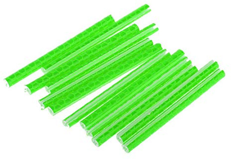 HomDSim Fahrrad-Speichenreflektoren, tragbar, Speichenreflektor, Reflektor-Clips, Warnstreifen, Tube, Green - 12 Packs/Set