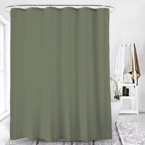 Gulfstream Komfort Duschvorhang Textil Badewannenvorhang 120/180 / 240 x 200 cm inkl Ringe (180x200cm, Zeltgrau)