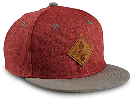Soulbuddy Kinder Cap – Unisex Kinderkappe – Schirmmütze für Jungen & Mädchen – Trendiger Sonnenhut für Outdoor & Freizeit Dunkelrot – Größe M