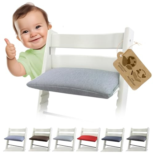 Ersatzbezug Kissen kompatibel mit Stokke Tripp Trapp M3 (1teil mel h-grau) | Sitzkissen, 1-teilig, weich, gepolstert, waschbar & langlebig