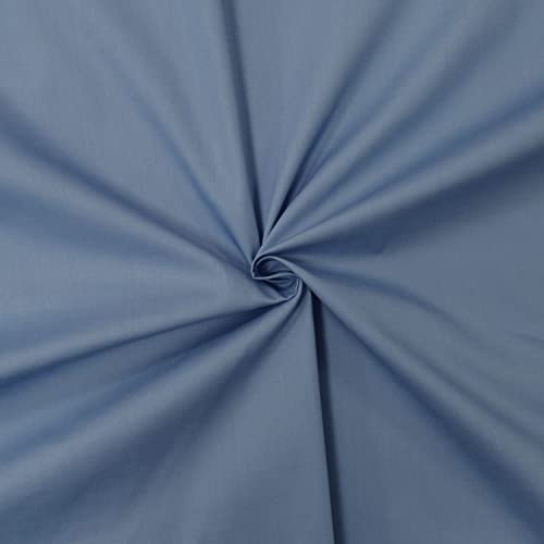 designers-fabrik Kupong poplinttyg 100 % bomull - bomullstyg - bomullspopinttyg (1 m x 1 m46, indigo blå)
