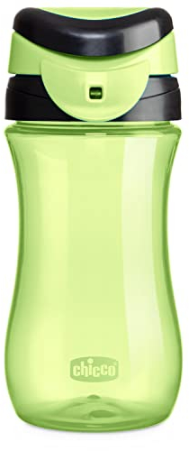 Chicco Travel Cup, Tazza per Bambini 2 Anni, Pratica Apertura, Beccuccio Integrato, Chiusura Ermetica, Facile da Trasportare, Capacità 350 ml, Verde