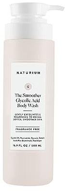 Naturium The Smoother Glycolic Acid Exfoliating Body Wash, Soft & Smoothing Cleanser, 16.9 oz