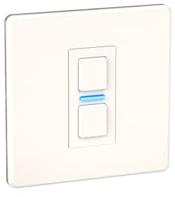 Lightwave LP21WHMK2 Smart Dimmer with Energy Monitoring, 1 Gang, White Metal - Works with Alexa, Google Assistant, HomeKit. iOS & Android Compatible
