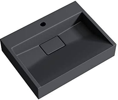 doporro Waschbecken Aufsatzwaschbecken Mineralguss Hängewaschbecken mit Nano-Beschichtung inkl. Ablaufgarnitur Col19