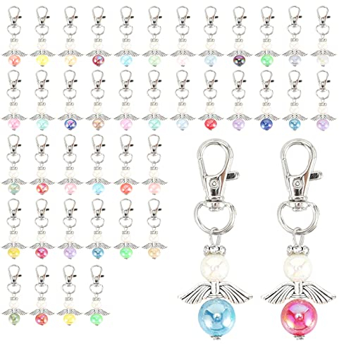 Schutzengel Anhänger 40 Stück, Kleine Glücksbringer mitgebsel Gastgeschenke für Taufe Junge Mädchen Konfirmation Kommunion Hochzeit Erstkommunion Silvester Weihnachtspräsente Abschiedsgeschenke