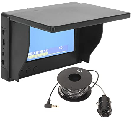 IP67 wasserdichte Unterwasser Fischkamera, Tragbarer Video Fischfinder mit 4,3 Zoll LCD Bildschirm Unterwasser DVR Video Fischkamera für Boots/Meeres/Eisfischen