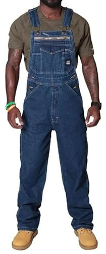 Salopette en Denim pour Homme Jeans pour Homme bavette de Travail Vintage Chic Salopette Cargo Baggy vêtements de Travail Combinaisons