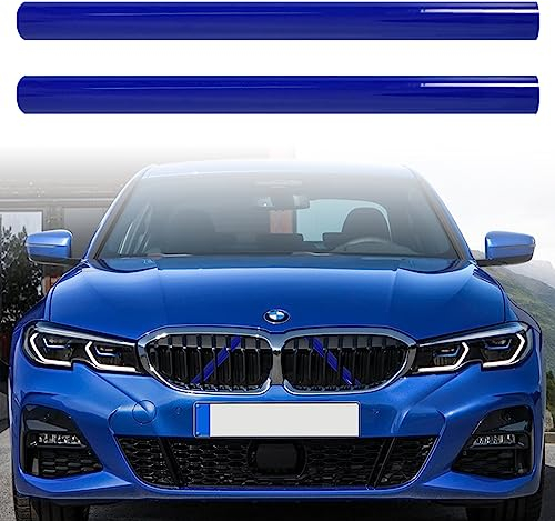2 strisce Inserti Griglia Anteriore adatte per BMW, Griglia Inserto Trim Stripe Compatibile per BMW 1 2 3 4 5 6 7 Series X 1 2 3 4 5, Strisce Decorative per Auto, Inserto per Griglia del Radiatore