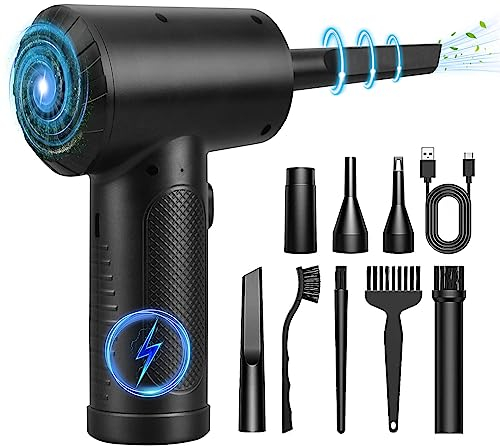 Emwel Air Duster Compressed Air Duster Cleaner for PC Keyboard,3-Gear Speed Electric Duster,Compressed Air Cans for Inflation