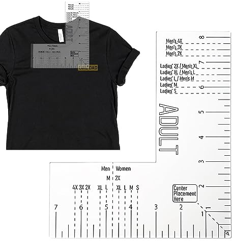 Fukamou T-Shirt Ausrichtungslineal, Ausrichtlineale, Acryl-T-Lineal, T-Shirt-Ausrichtungswerkzeug Für Vinyl-Platzierung Und Sublimations-Hitzepresse